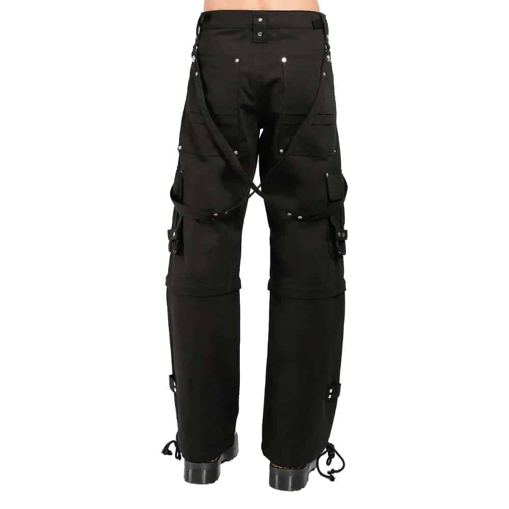 Back view of ZIP OFF CRUSH CARGO PANT featuring clean lines with cargo pockets on the thighs, showcasing its practical design.