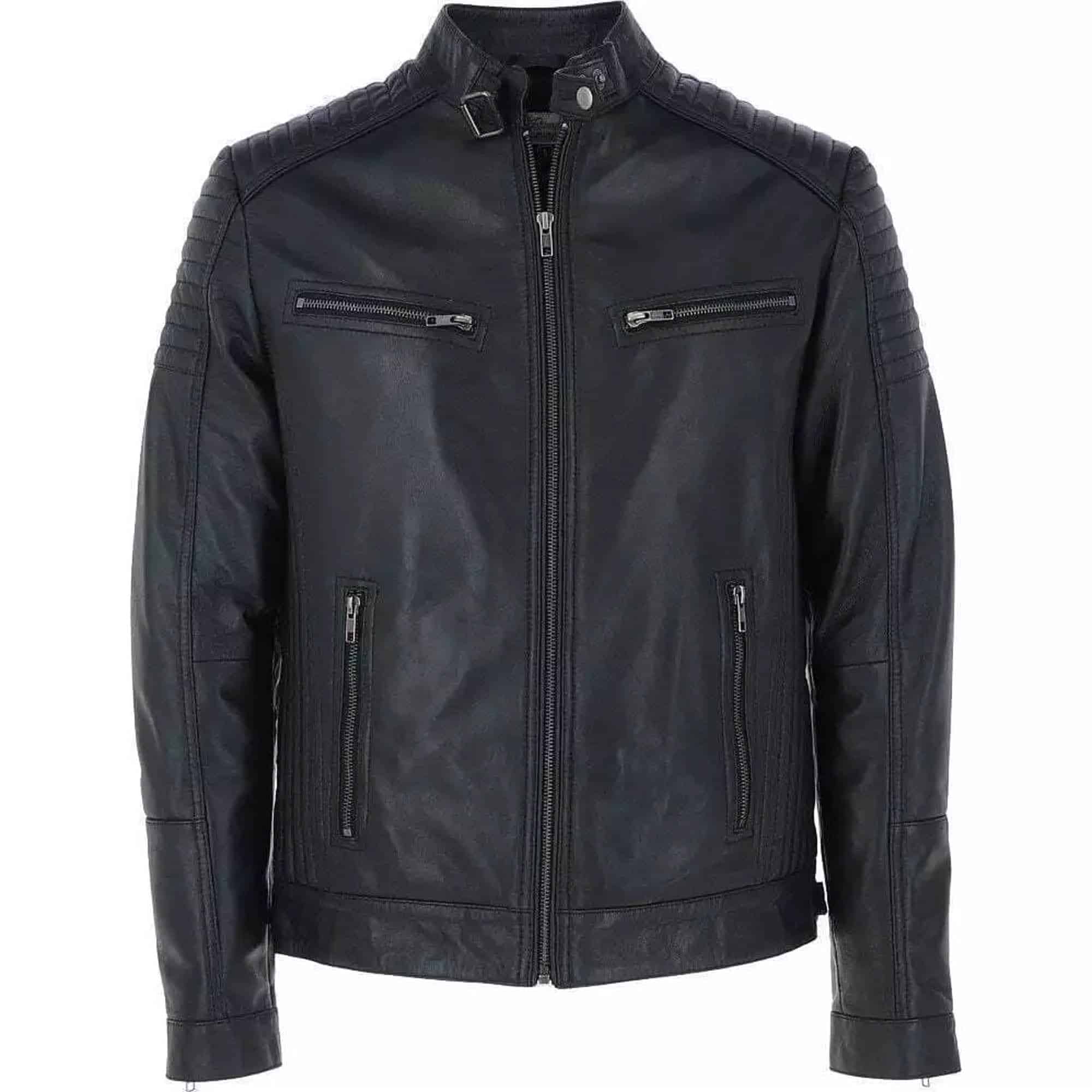 Men's Black Leather Jacket