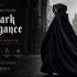 Black gothic cloak with oversized hood styled for dark academia and alternative fashion.